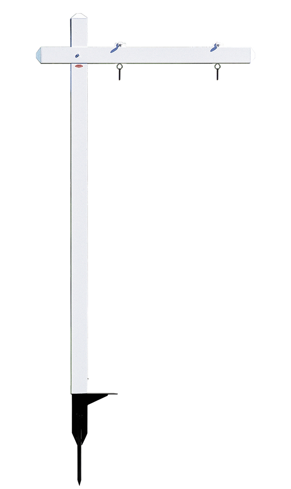 Realty of America Aluminum Sign Post w/ Snap Ground Anchor, 18"h x 24"w Panel - White