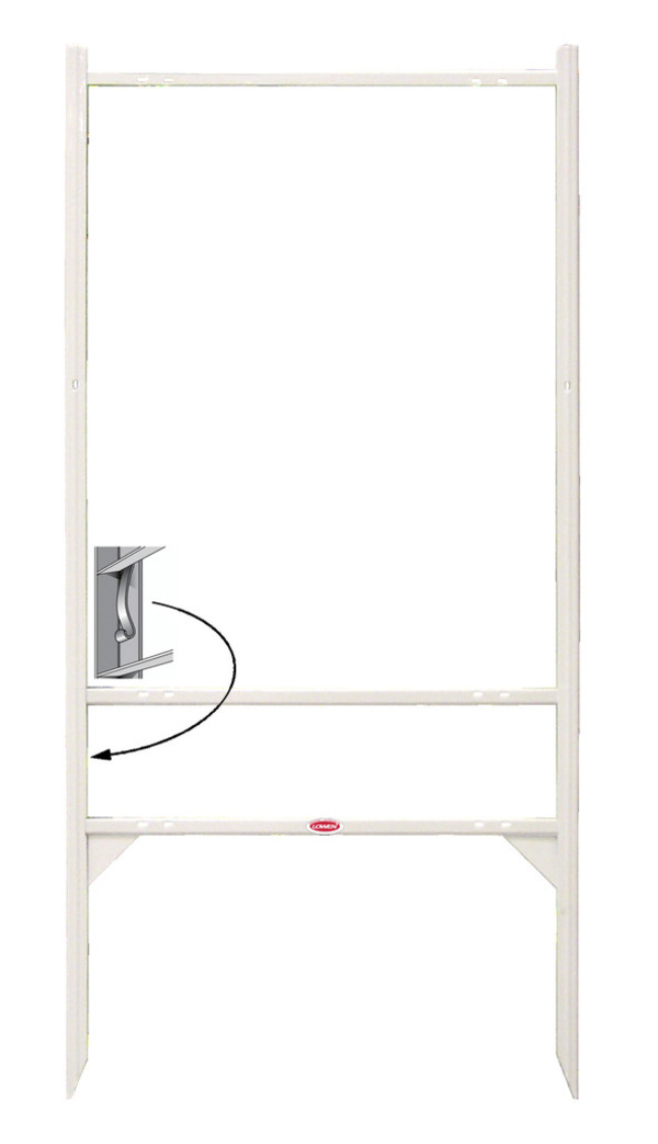 Nest Realty Angle Iron Frame with One Rider Insert, 30"h x 24"w, White