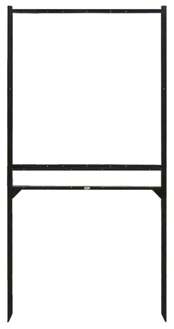 Realty Executives Commercial Real Estate Angle Iron Sign Frame with Two Rider Inserts, 48"h x 48"w - Black