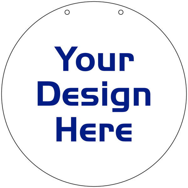 Worth Clark Door Hanger Sign Panel, 14"h x 14"w, 3mm Aluminumm Composite