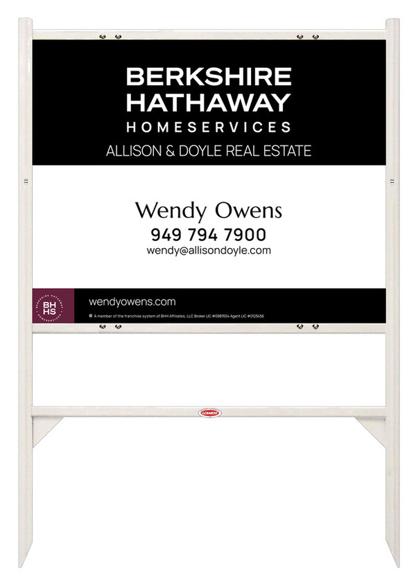 Angle Iron Frame And Agent Sign Panel Unit, 24"H X 30"W, Steel