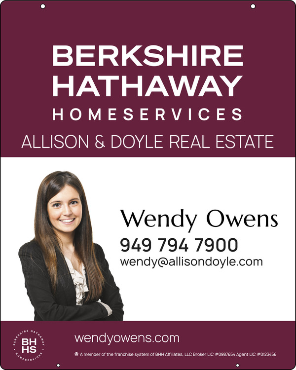 Berkshire Hathaway HomeServices Reflective Hanging Cut Out Photo Sign Panel, 30"h x 24"w, Steel
