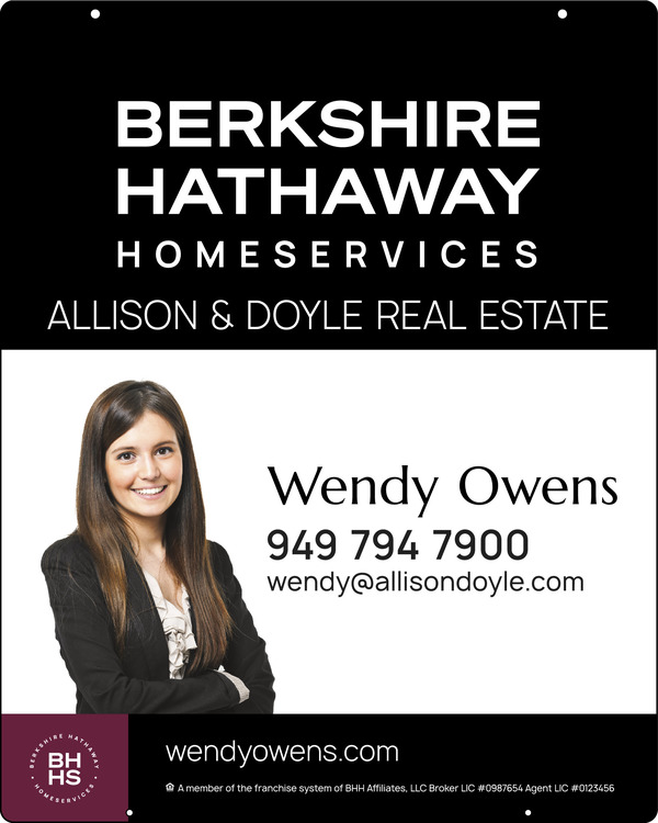 Berkshire Hathaway HomeServices Hanging Cut Out Photo Sign Panel, 30"h x 24"w, Steel