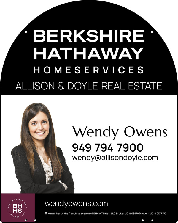 Berkshire Hathaway HomeServices Hanging Arc Top Cut Out Photo Sign Panel, 30"h x 24"w, Steel