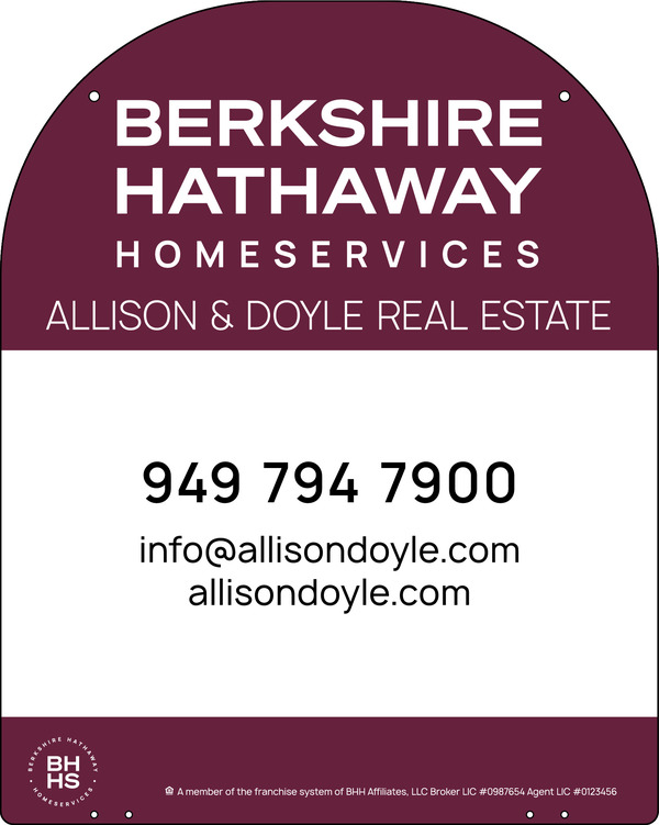 Reflective Hanging Yard Arm Dome Office Sign Panel, 30"H X 24"W, 3mm Aluminum Composite