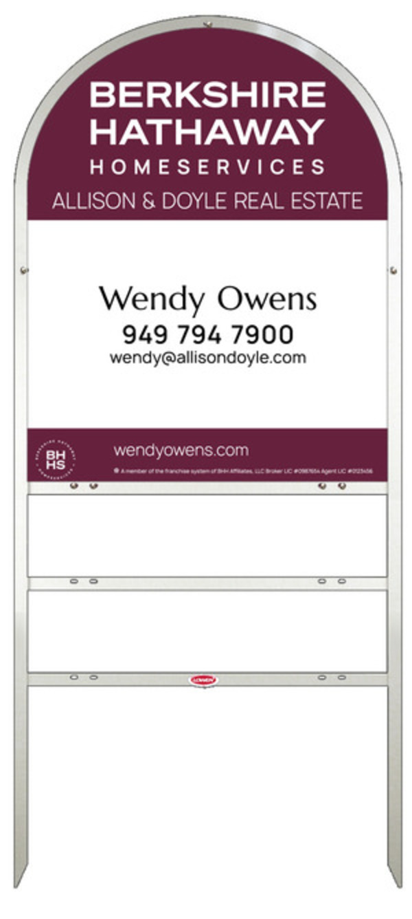 Arc Top Frame W/ 2 Rider Inserts And Agent Sign Panel Unit, 30"H X 24"W, Steel