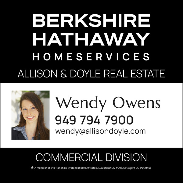 Commercial Division Agent Photo Sign Panel, Df, 48"H X 48"W, 10mm Corrugated Plastic