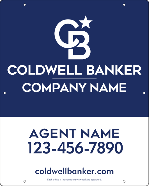 Reflective Agent Hanging Sign Panel, 30"H X 24"W, Steel