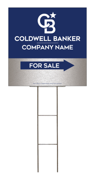 Wire H-Stake And Office For Sale Sign Panel Unit, 24"H X 24"W, 4mm Corrugated