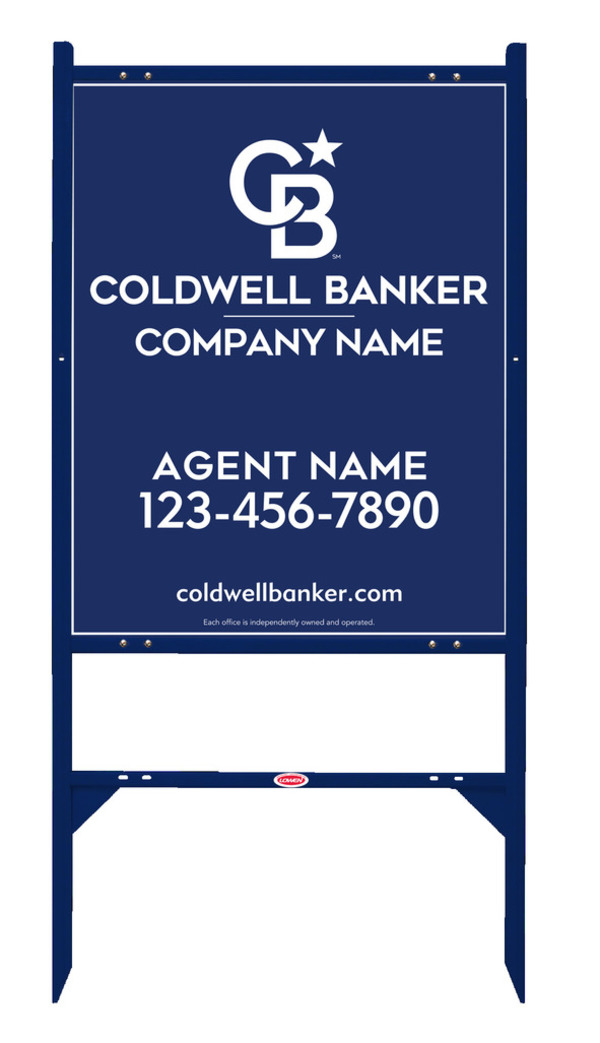 Angle Iron Frame And Agent Sign Panel Unit, 30"H X 24"W, Steel