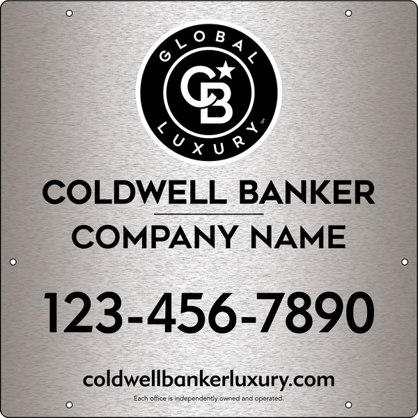 Office Hanging Sign Panel, 24"H X 24"W, 3mm Brushed Aluminum Composite