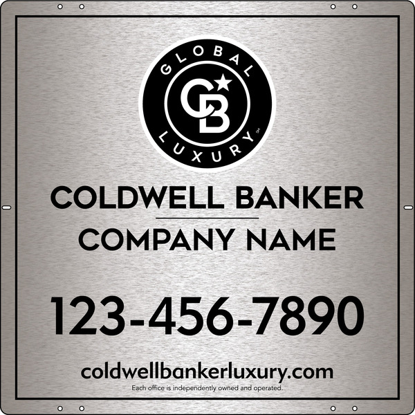 Office Sign Panel, 24"H X 24"W, 3mm Brushed Aluminum Composite
