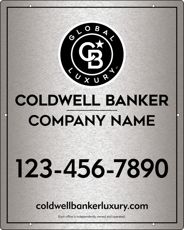 Office Hanging Sign Panel, 30"H X 24"W, 3mm Brushed Aluminum Composite