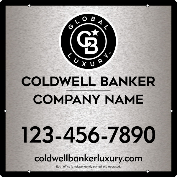 Office Hanging Sign Panel, 24"H X 24"W, 3mm Brushed Aluminum Composite
