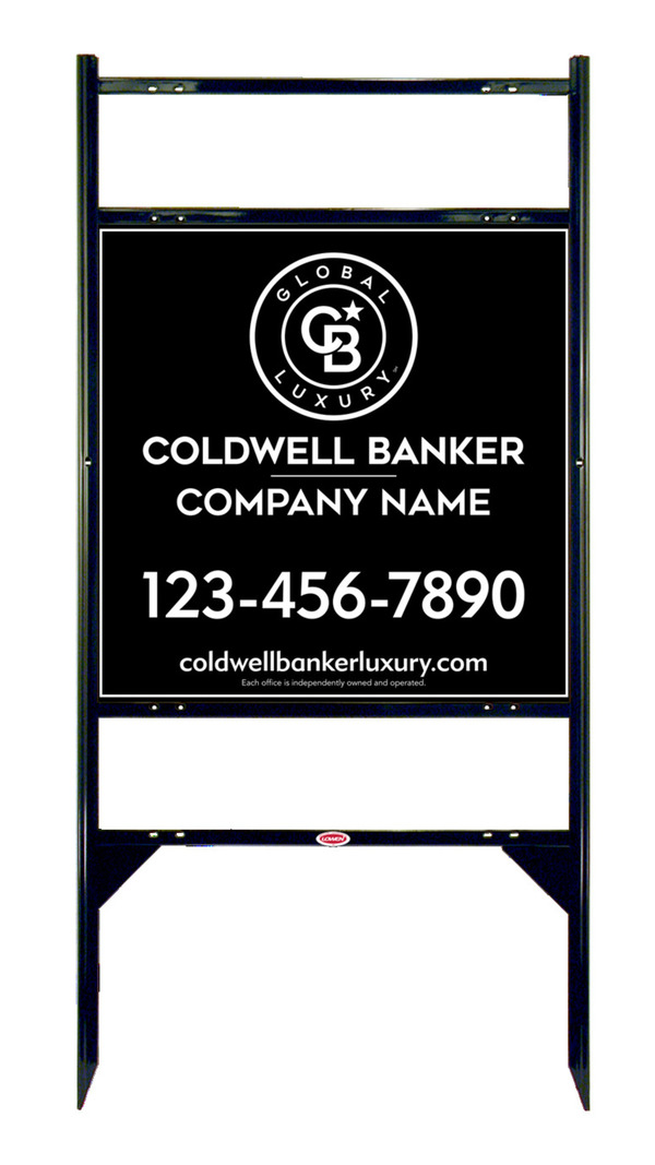Angle Iron Frame W/ 2 Rider Inserts And Office Sign Panel Unit, 24"H X 24"W, 3mm Aluminum Composite