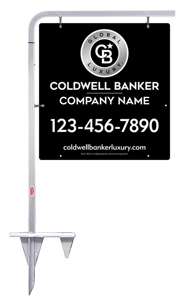 Tubular Stake And Office Sign Panel Unit, 25"H X 24"W, 3mm Aluminum Composite