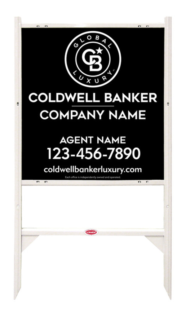 Angle Iron Frame And Agent Sign Panel Unit, 25"H X 24"W, 3mm Aluminum Composite