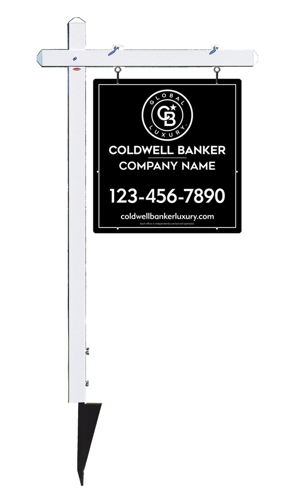 Sign Post And Office Sign Panel Unit, 25"H X 24"W, 3mm Aluminum Composite