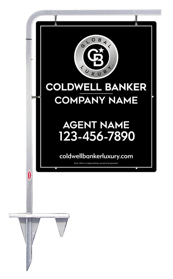 Tubular Stake And Agent Sign Panel Unit, 30"H X 24"W, 3mm Aluminum Composite