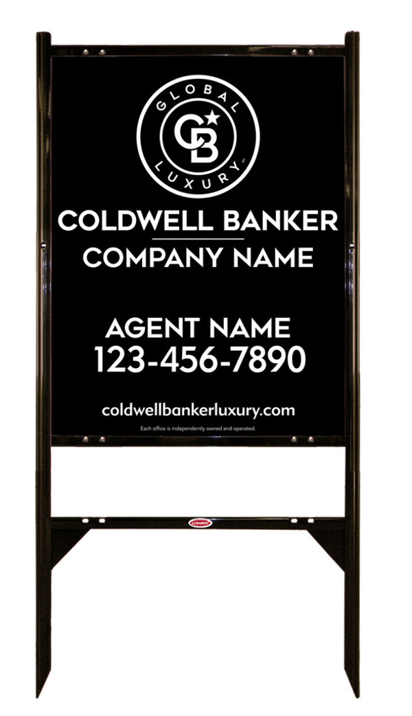 Angle Iron Frame And Agent Sign Panel Unit, 30"H X 24"W, Steel