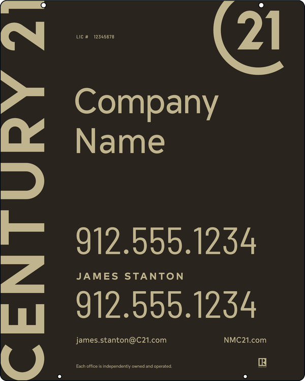 Aluminum Composite Hanging Panel 30X24 Df - Century 21 | Lowen Sign