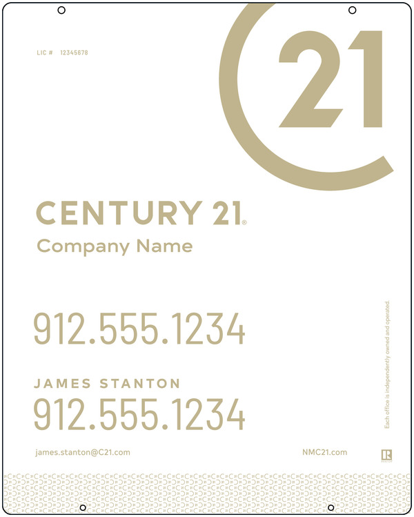 Aluminum Composite Hanging Panel 30X24 Df - Century 21 | Lowen Sign
