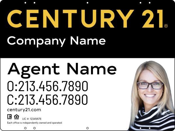 CENTURY 21&reg; Steel Reflective Yard Panel 18x24 DF - Century 21 | Lowen Sign