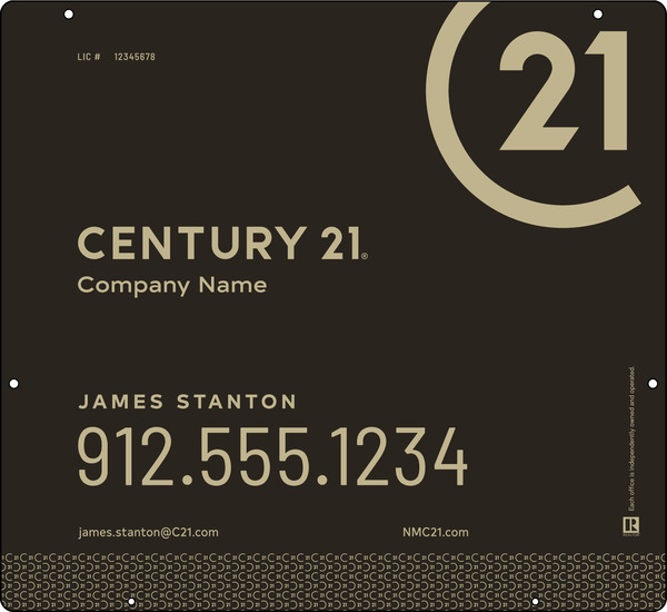 Aluminum Composite Hanging Panel 22X24 Df - Century 21 | Lowen Sign
