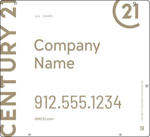 Aluminum Composite Hanging Panel 22X24 Df - Century 21 | Lowen Sign