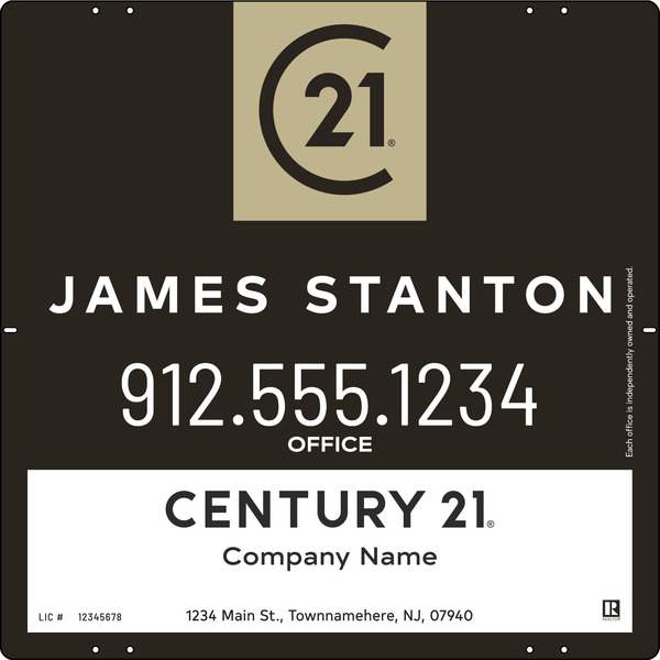 Steel Agent Centric Yard Panel 24X24 - Century 21 | Lowen Sign