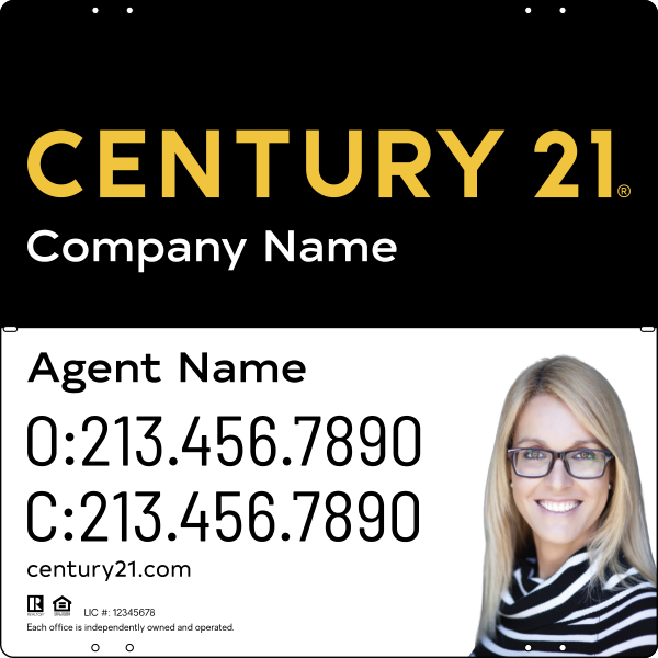 CENTURY 21&reg; Reflective Sign Panel, 24"h x 24"w, Steel