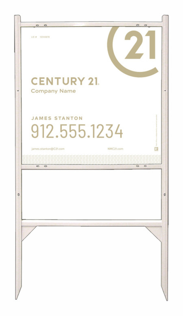 Gibraltar Frame 24X24 Aluminum Composite Modern White - Century 21 | Lowen Sign