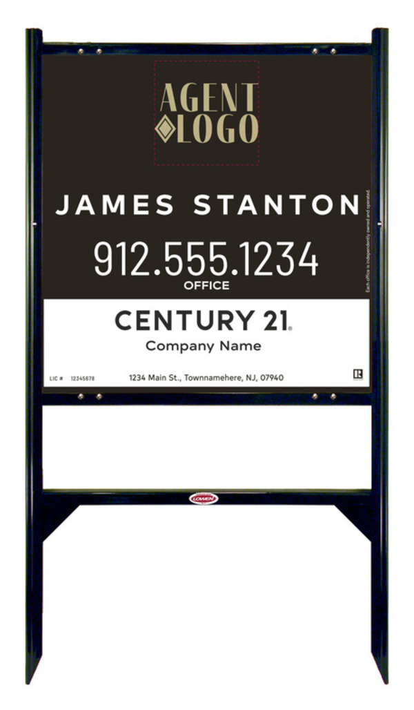 Gibraltar Frame 24X24 Aluminum Composite Agent Logo Sales - Century 21 | Lowen Sign