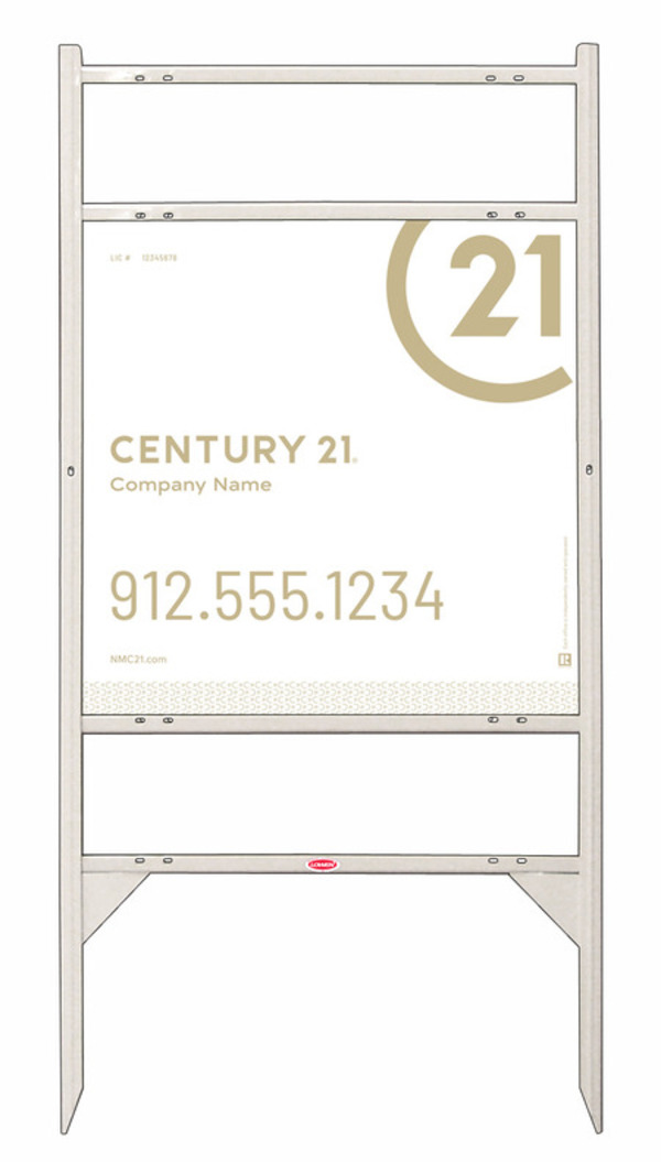Thor Frame Unit 24X24 Aluminum White  - Century 21 | Lowen Sign