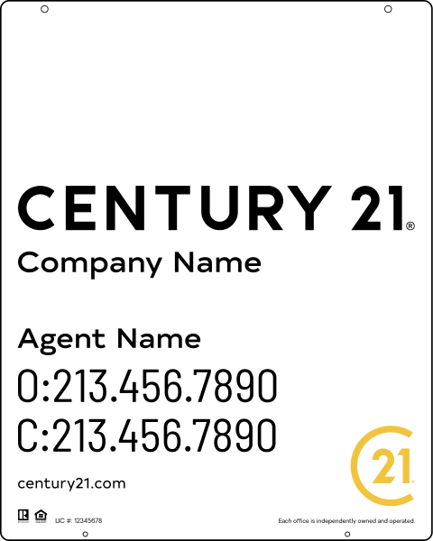 Reflective Hanging Panel 30X24 Steel  - Century 21 | Lowen Sign