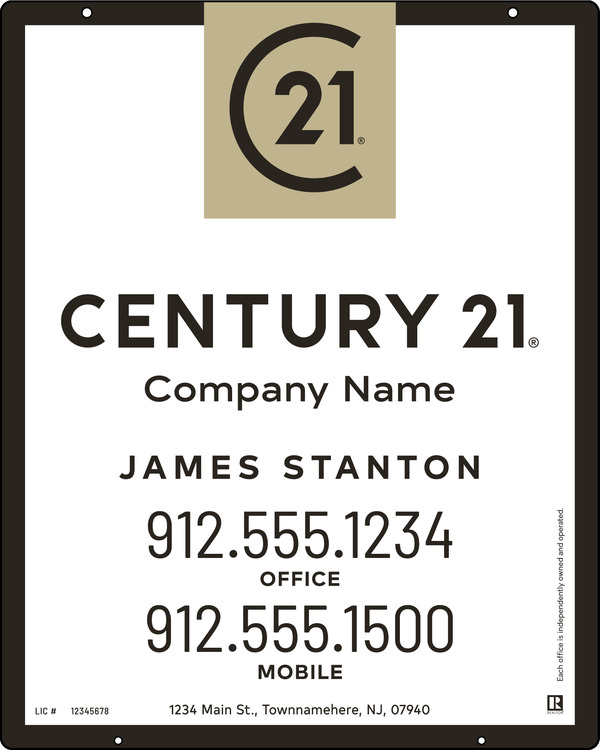 Aluminum Composite Agent Hanging Panel 30X24 - Century 21 | Lowen Sign