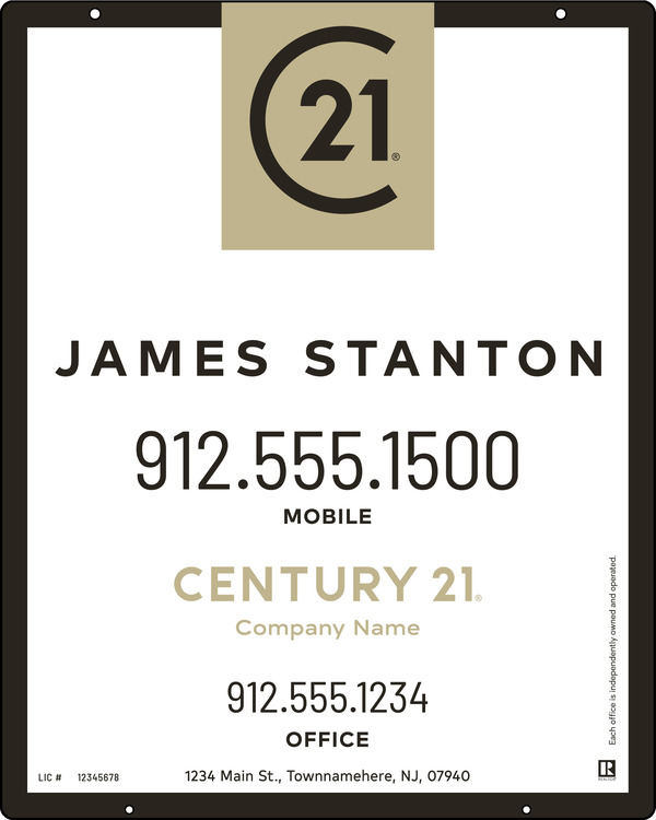 Steel Agent Centric Hanging Panel 30X24 - Century 21 | Lowen Sign