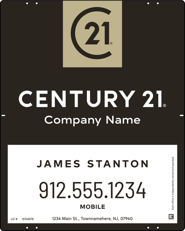 Reflective Panel 30X24 Aluminum Composite Agent Distinctive - Century 21 | Lowen Sign