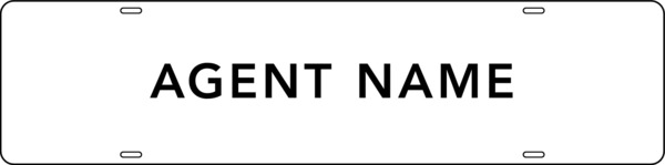 Agent Name Sign Rider, 6"H X 24"W, 3mm Aluminum Composite