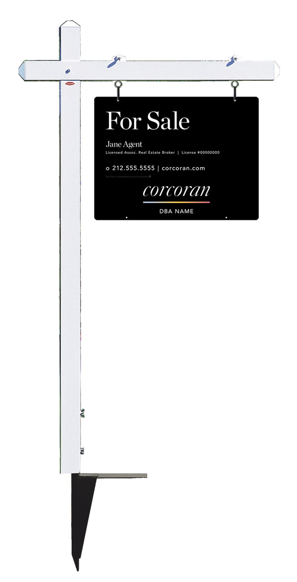 Sign Post And Agent Sign Panel Unit, 18"H X 24"W, 3mm Aluminum Composite