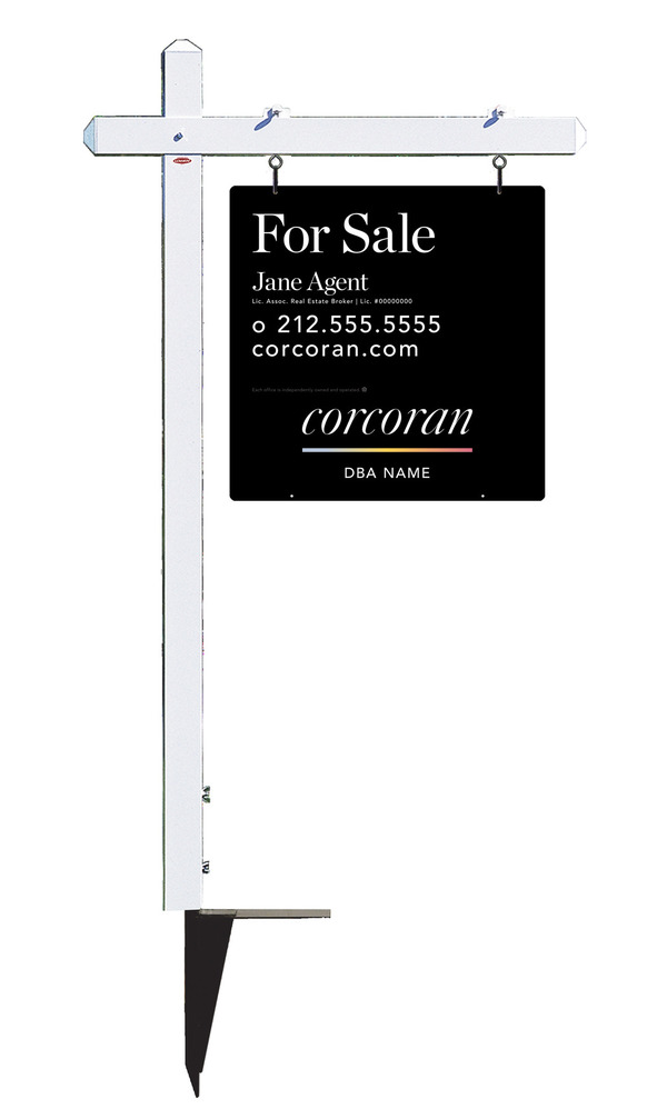 Sign Post And Agent Sign Panel Unit, 24"H X 24"W, .063 Aluminum