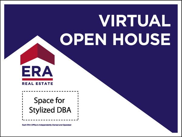 ERA&reg; Virtual Open House w/ Logo Sign Panel, 18"h x 24"w, Steel