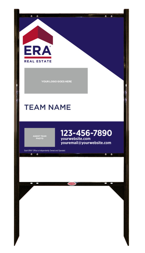 ERA&reg; Team Logo - Photo Angle Iron Frame and Sign Panel Unit, 30"h x 24"w, Steel