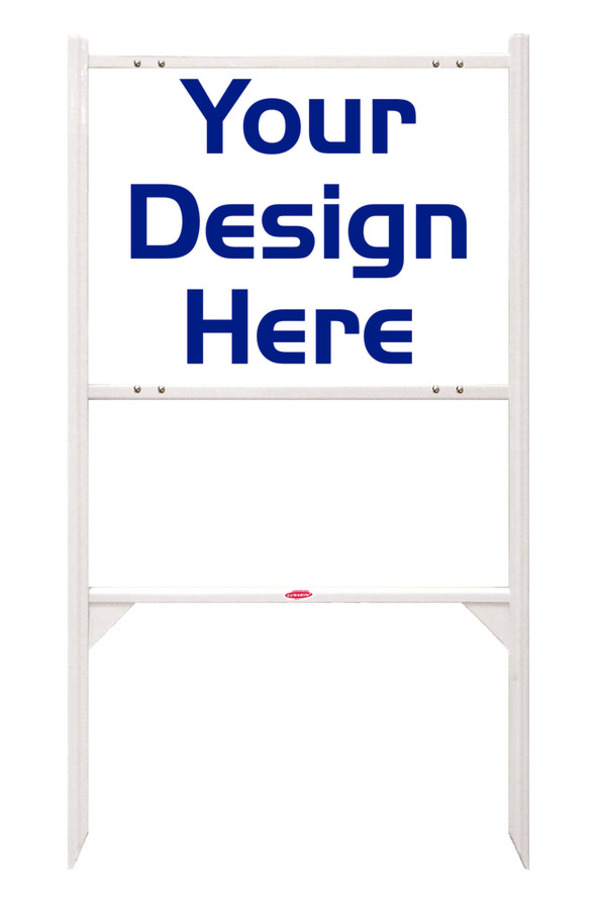 Independent Angle Iron Frame and Sign Panel Unit, 18"h x 24"w, 3MM Aluminum Composite