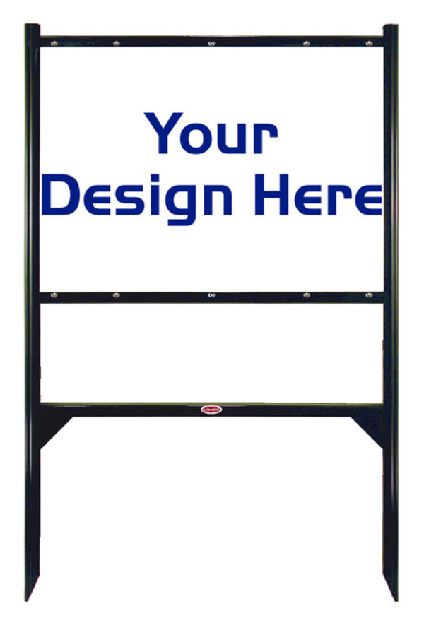 Independent real estate Angle Iron Frame and sign panel unit, 24 GA steel 20"h x 28"w