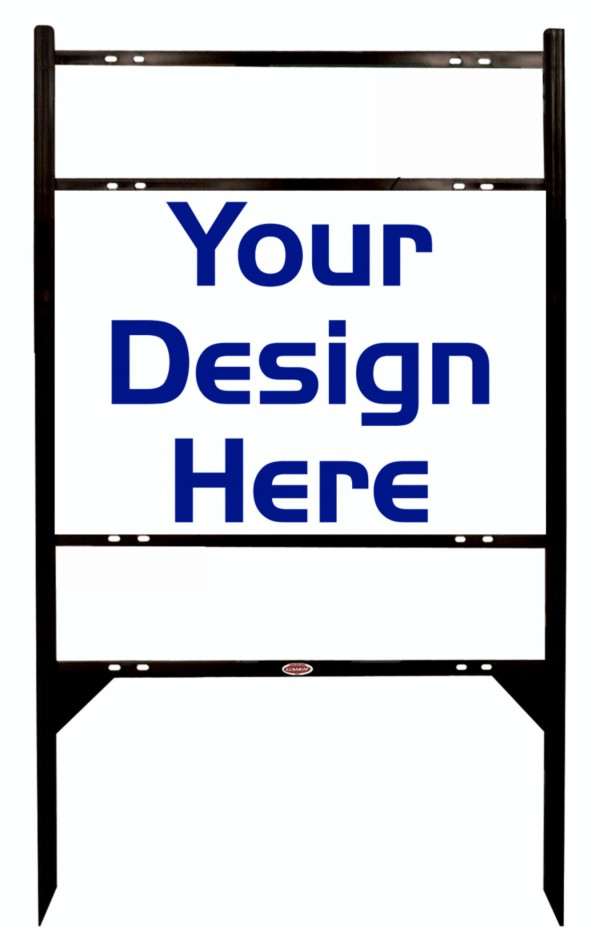 Independent real estate Angle Iron Frame and panel for 2 Rider inserts, .090 polyethylene, 20"h x 28"w