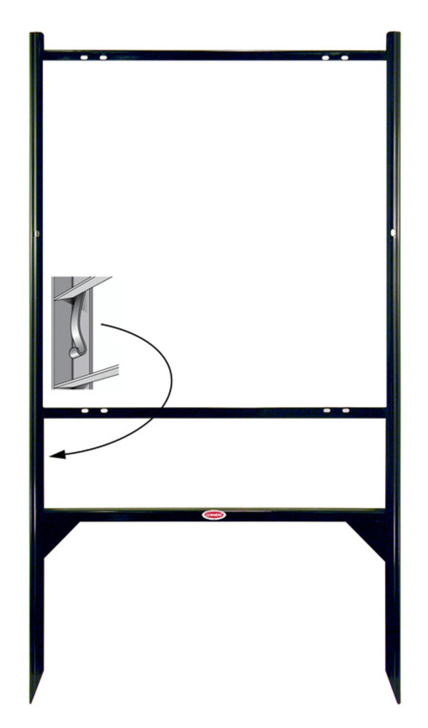 Independent Angle Iron Frame with One Rider Insert, 24"h x 24"w, Black