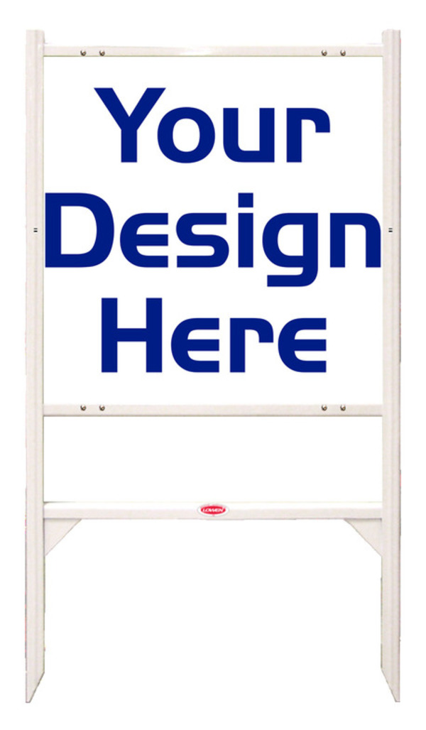 Independent Angle Iron Frame and Sign Panel Unit, 24"h x 24"w, 3MM Aluminum Composite