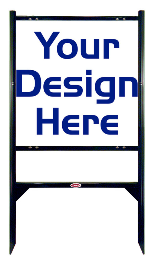 Independent Angle Iron Frame and Sign Panel Unit, 24"h x 24"w, 3MM Aluminum Composite