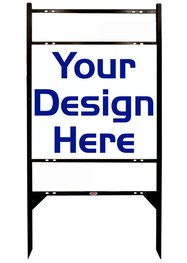 Independent real estate Angle Iron Frame and panel unit for 2 Rider inserts, .090 polyethylene 24"h x 24"w